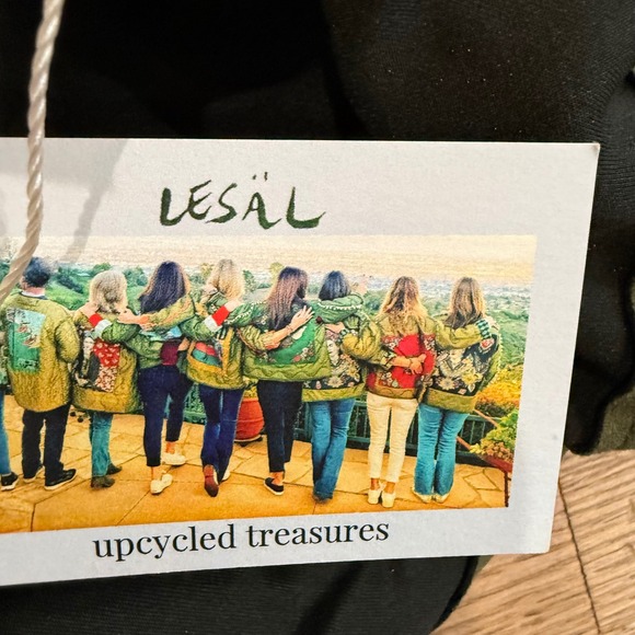 Vocal Lesal Upcycled Fringe Jacket Olive Green Beaded Floral Western Boho - Picture 12 of 12